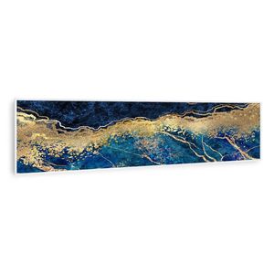 Klarstein Wonderwall Air Art Smart, infračervený ohřívač, 120 x 30 cm, 350 W, modrý mramor obraz