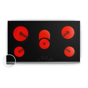 Klarstein Verosteel sklokeramická varná deska, Minimalistická, výkonná, 5 varných zón, 8400 W, 90 cm obraz