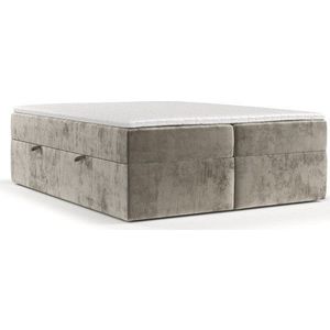 Světle hnědá boxspring postel s úložným prostorem 140x200 cm Yoko – Maison de Rêve obraz