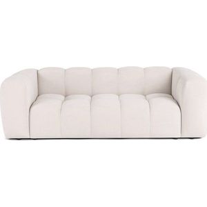 Krémová sametová pohovka 225 cm Cube – Bonami Selection obraz