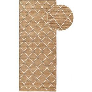 Ručně tkaný jutový běhoun v přírodní barvě 80x200 cm Kunu – Hanse Home obraz