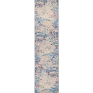Modro-fialový pratelný běhoun s příměsí recyklovaných vláken 60x230 cm Reid – Flair Rugs obraz