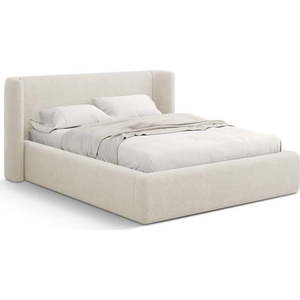 Krémová čalouněná dvoulůžková postel s úložným prostorem s roštem 140x200 cm Jason – Windsor & Co Sofas obraz