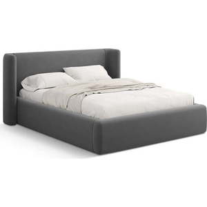 Šedá čalouněná dvoulůžková postel s úložným prostorem s roštem 200x200 cm Jason – Windsor & Co Sofas obraz