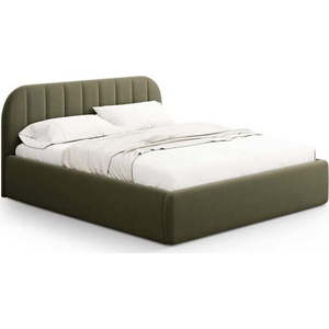 Zelená čalouněná dvoulůžková postel s úložným prostorem s roštem 180x200 cm Juno – Windsor & Co Sofas obraz
