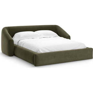 Zelená čalouněná dvoulůžková postel s úložným prostorem s roštem 180x200 cm Campi – Cosmopolitan Design obraz