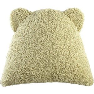 Zelený dětský pohovkový polštář z textilie bouclé Bear – Wigiwama obraz