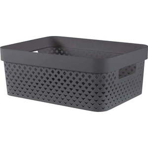 Tmavě šedý plastový úložný box 36x27x14 cm Pure – Curver obraz
