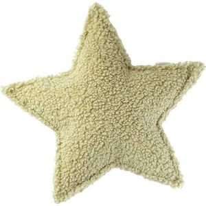 Zelený dětský pohovkový polštář z textilie bouclé Star – Wigiwama obraz