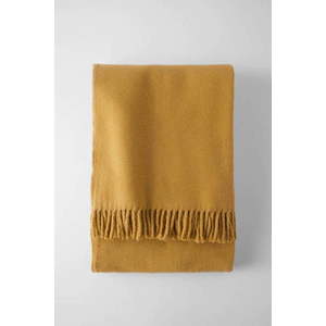 Deka s příměsí bavlny v hořčicové barvě 140x180 cm Basics Plain – Euromant obraz