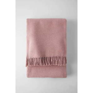 Růžová deka s příměsí bavlny 140x180 cm Basics Plain – Euromant obraz