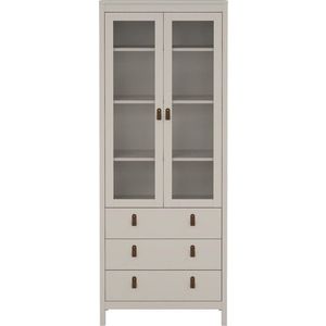 Šedobéžová vitrína 78x199x33 cm Madrid – Tvilum obraz
