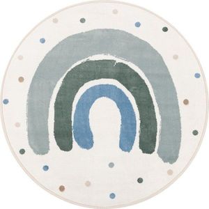 Zelený/slonovinový dětský koberec ø100 cm Joyful Mint – FD obraz