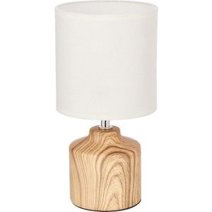 Bílá stolní lampa s textilním stínidlem (výška 28 cm) Minos – Candellux Lighting obraz