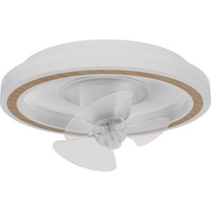 Bílé LED stropní svítidlo na dálkové ovládání/s ventilátorem Alan Move – SULION obraz