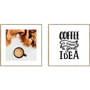 Obrazy v sadě 2 ks 20x20 cm Coffee – knor obraz