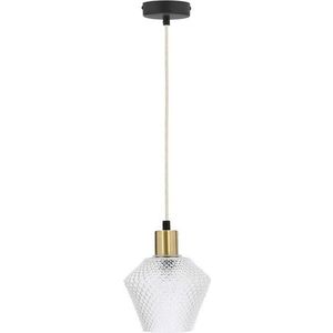 Závěsné svítidlo ve zlaté barvě se skleněným stínidlem ø 14 cm Greniko – Candellux Lighting obraz