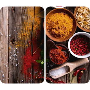 Sada 2 skleněných krytů na sporák Wenko Spices, 52 x 30 cm obraz