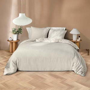 Béžové povlečení na dvoulůžko/prodloužené z mikrovlákna 240x220 cm Azura – douceur d'intérieur obraz
