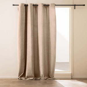 Světle hnědý závěs z materiálu bouclé 140x260 cm Winona – douceur d'intérieur obraz