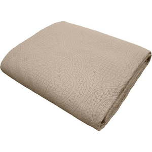 Světle hnědý set přehozu a povlaku na polštář z mikrovlákna 240x260 cm Romane – douceur d'intérieur obraz