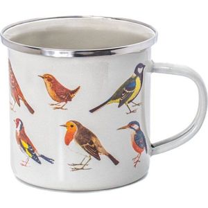 Bílý/hnědý hrnek 310 ml Vintage Birds – Sass & Belle obraz