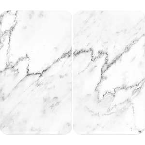 Sada 2 skleněných krytů na sporák Wenko Marble, 52 x 30 cm obraz