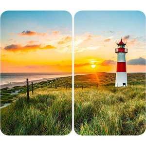Kryty na sporák v sadě 2 ks z tvrzeného skla 52x30 cm Lighthouse - Maximex obraz