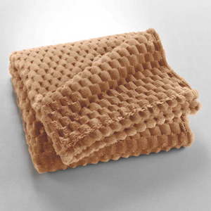 Hnědá deka z mikroflanelu 125x150 cm Mini Frosty – douceur d'intérieur obraz