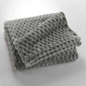 Šedá deka z mikroflanelu 125x150 cm Mini Frosty – douceur d'intérieur obraz