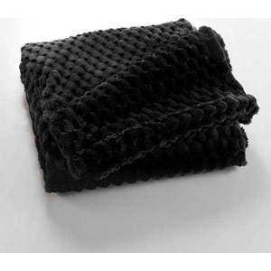 Černá deka z mikroflanelu 125x150 cm Mini Frosty – douceur d'intérieur obraz