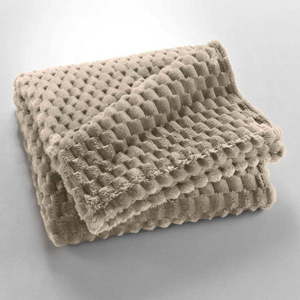 Taupe deka z mikroflanelu 125x150 cm Mini Frosty – douceur d'intérieur obraz