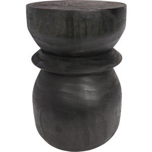 Černá zahradní stolička ze dřeva paulownia WOOOD Bikkel obraz