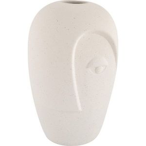 Krémová keramická váza (výška 19, 5 cm) Face – House Nordic obraz