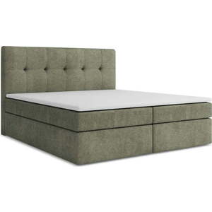Zelená boxspring postel s úložným prostorem 140x200 cm Palta – Makamii obraz