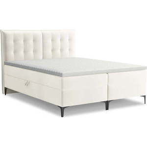 Krémová boxspring postel s úložným prostorem 180x200 cm Mikana – Makamii obraz