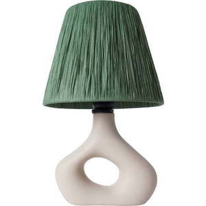Zelená stolní lampa se stínidlem z papírového výpletu (výška 40 cm) Serin – Opviq lights obraz