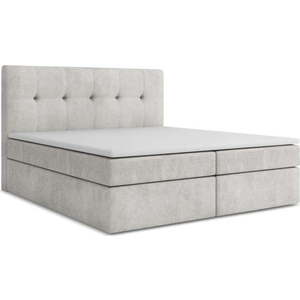 Boxspring postel s úložným prostorem 140x200 cm ve stříbrné barvě Palta – Makamii obraz
