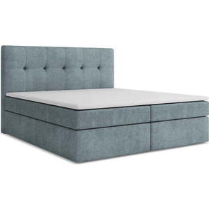 Světle modrá boxspring postel s úložným prostorem 160x200 cm Palta – Makamii obraz