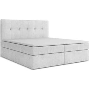 Boxspring postel s úložným prostorem 140x200 cm ve stříbrné barvě Palta – Makamii obraz