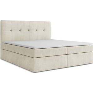 Krémová boxspring postel s úložným prostorem 140x200 cm Palta – Makamii obraz
