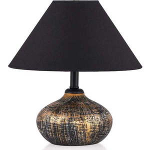Černá stolní lampa s textilním stínidlem (výška 32 cm) Rüzgar – Opviq lights obraz