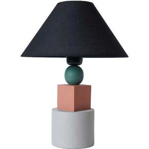 Černá stolní lampa s kovovým stínidlem (výška 40 cm) Rila – Opviq lights obraz