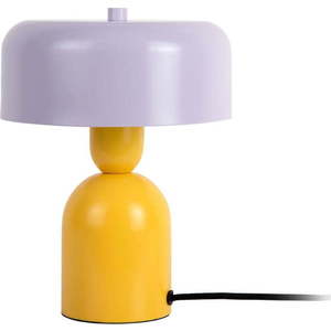 Žlutá/fialová stolní lampa (výška 24 cm) Double Funky – Leitmotiv obraz
