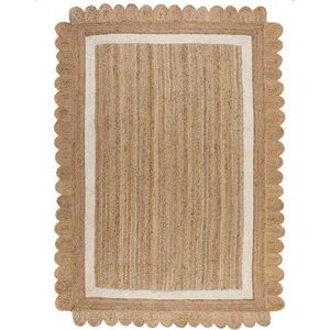 Ručně tkaný jutový koberec v přírodní barvě/slonovinový 120x170 cm Grace White – Flair Rugs obraz
