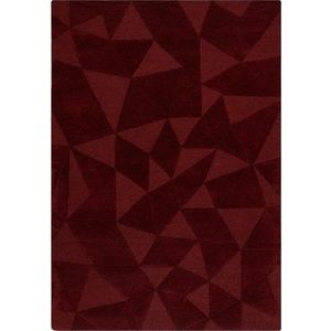 Vínový ručně tkaný vlněný koberec 160x230 cm Shard Red – Flair Rugs obraz