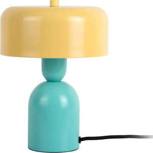 Žlutá/tyrkysová stolní lampa (výška 24 cm) Double Funky – Leitmotiv obraz