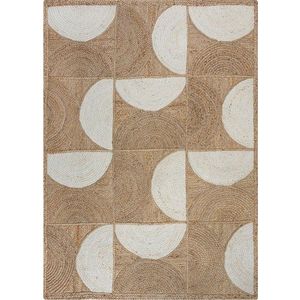 Ručně tkaný jutový koberec v přírodní barvě/slonovinový 200x290 cm Eclipse – Flair Rugs obraz