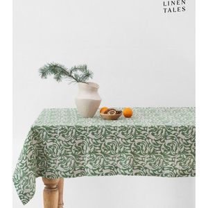 Lněný ubrus 140x250 cm Evergreen Damask – Linen Tales obraz