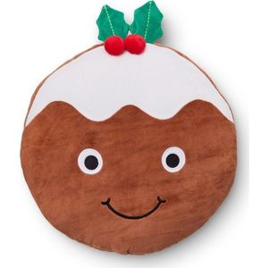 Plyšový dekorační polštář s vánočním motivem 35x35 cm Christmas Pudding – Catherine Lansfield obraz